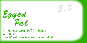 egyed pal business card